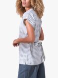 Celtic & Co. Cut About Stripe Cotton Tunic Top, Indigo