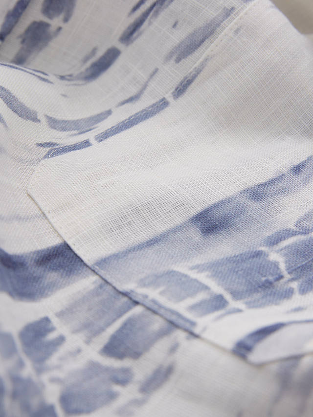 Celtic & Co. Tie Dye Drape Linen Shirt, Indigo