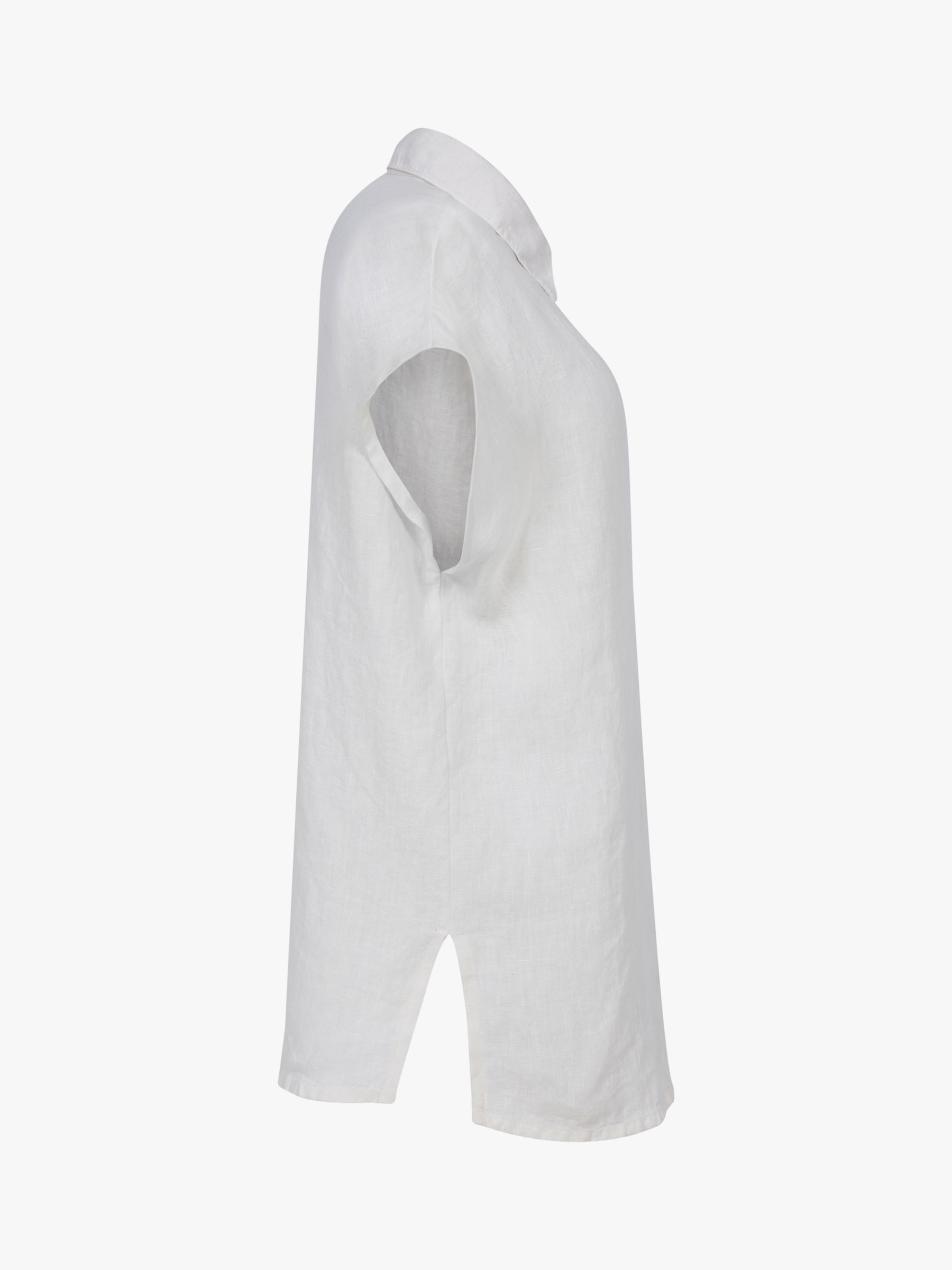 Celtic & Co. Linen Drape Shirt, Chalk, 8