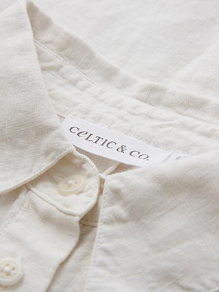 Celtic & Co. Linen Drape Shirt, Chalk