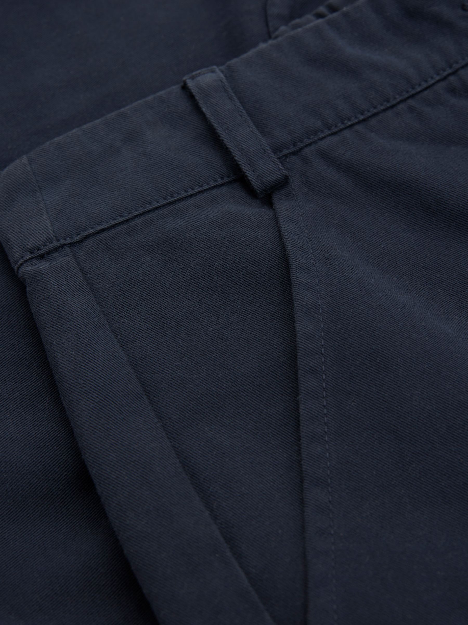 Celtic & Co. Slim Cotton Shorts, Dark Navy at John Lewis & Partners
