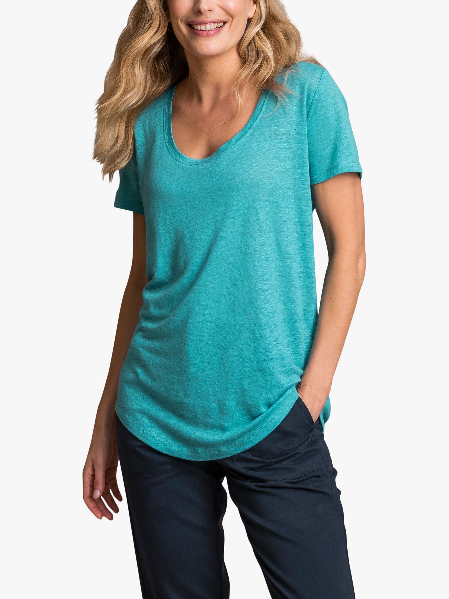 Celtic & Co. Scoop Neck T-Shirt, Sea Glass, 8