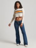 Superdry Organic Cotton Blend Vintage Low Rise Slim Flare Jeans