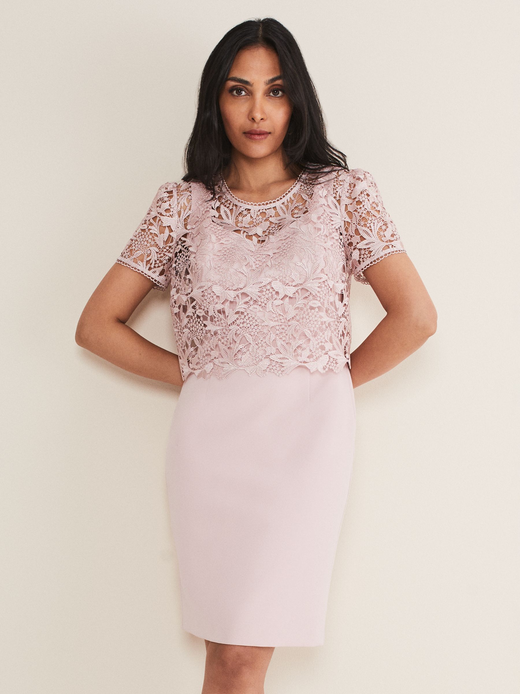 Buy Phase Eight Petite Isabella Lace Dress Online at johnlewis.com