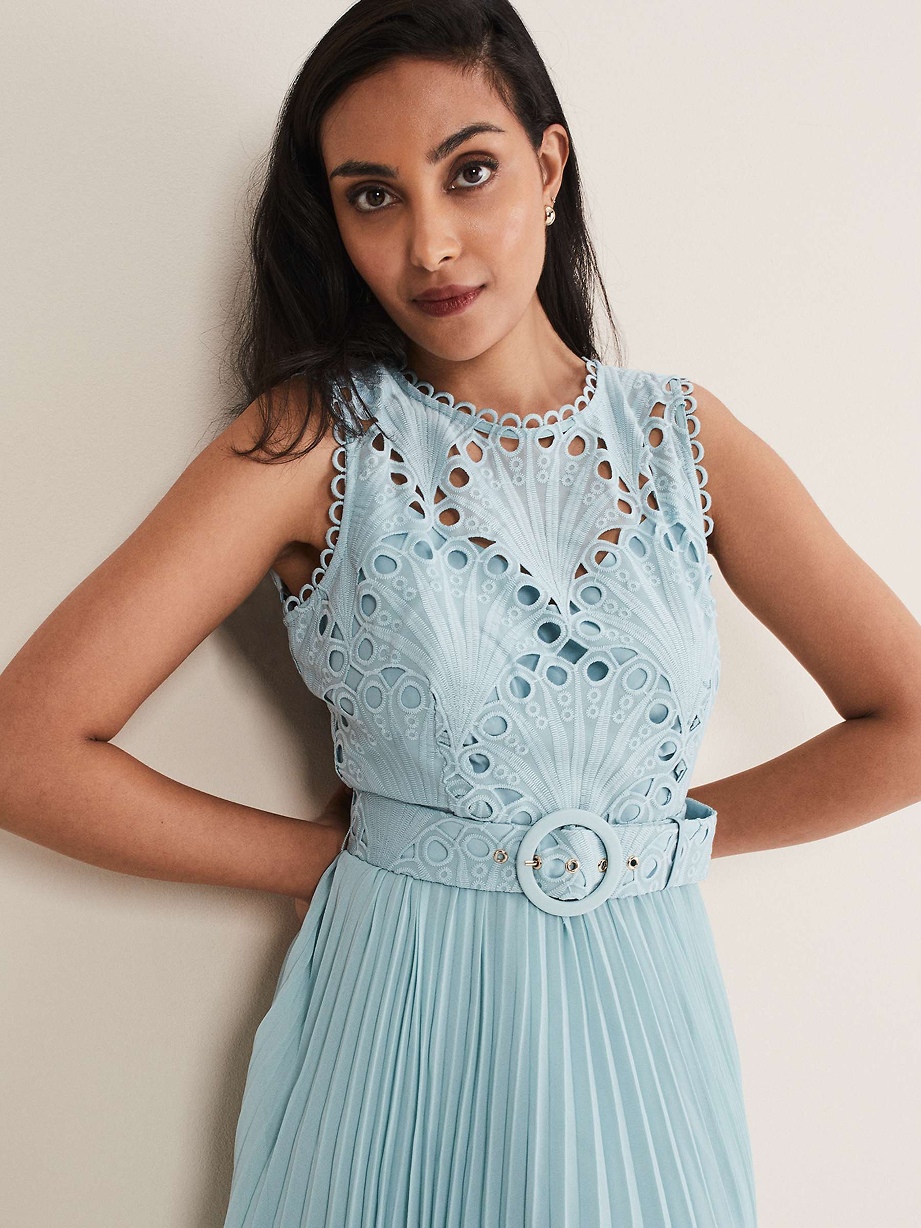 Buy Phase Eight Petite Amora Lace Bodice Dress, Peppermint Online at johnlewis.com
