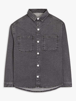 John Lewis Kids' Denim Shirt, Grey