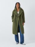 John Lewis ANYDAY Plain Longline Double Breasted Teddy Coat