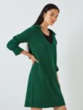 John Lewis ANYDAY Polo Collar Knit Jumper Dress, Emerald