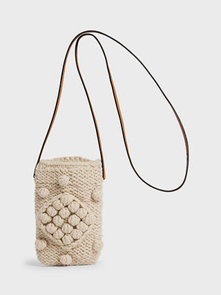 Gerard Darel Rosie Small Knitted Crossbody Bag, Natural