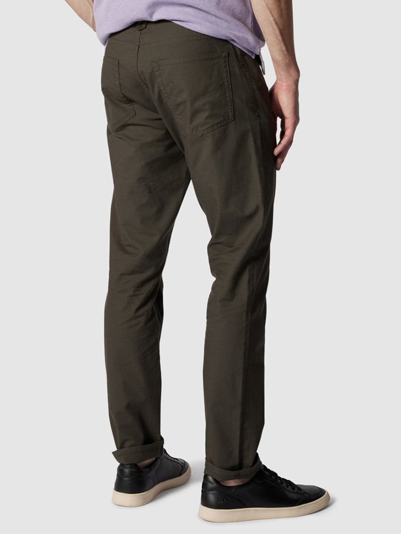 Rodd & Gunn Fabric Straight Fit Regular Leg Length Jeans, Forest, 44R
