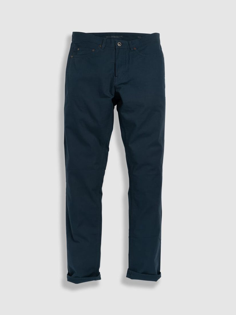 Rodd & Gunn Fabric Straight Fit Long Leg Jeans, Navy, 28L