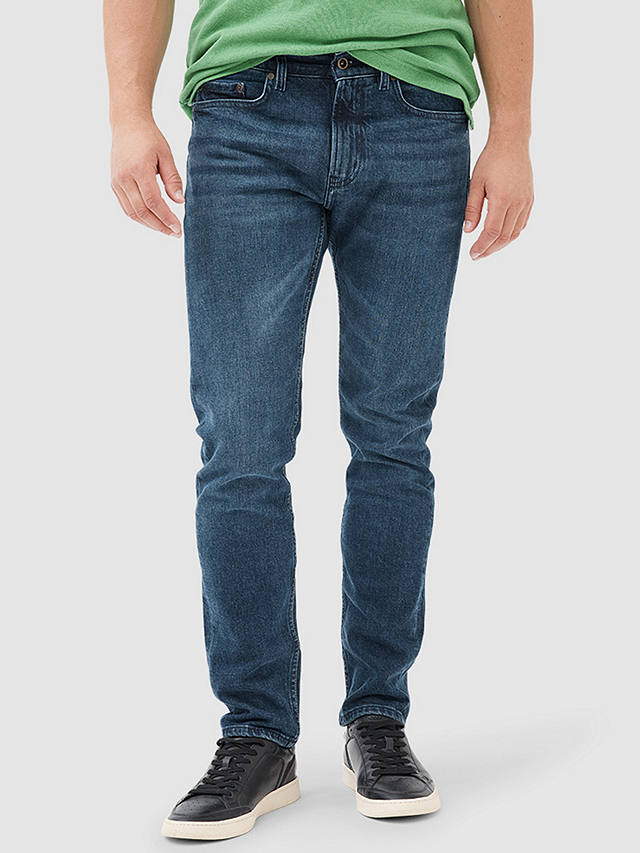 Rodd & Gunn Owaka Straight Fit Italian Denim Jeans, True Blue