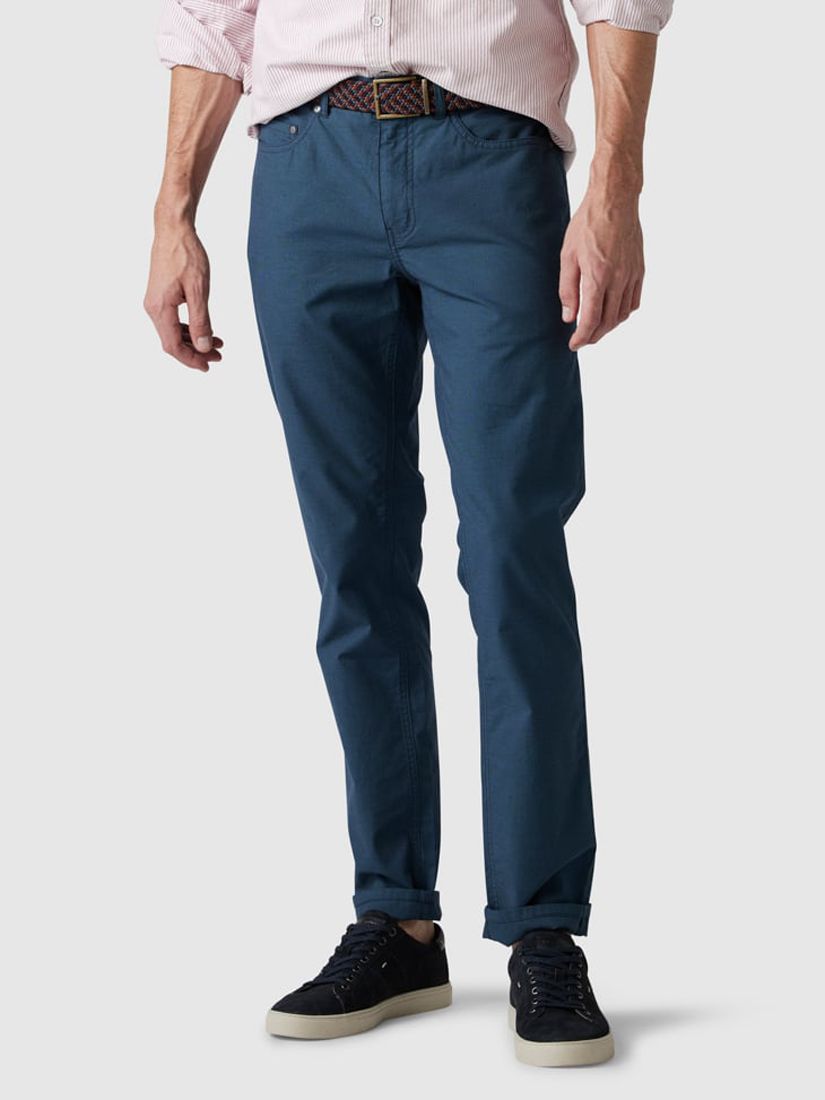 Rodd & Gunn Fabric Straight Fit Short Leg Length Jeans, Bluestone, 44S