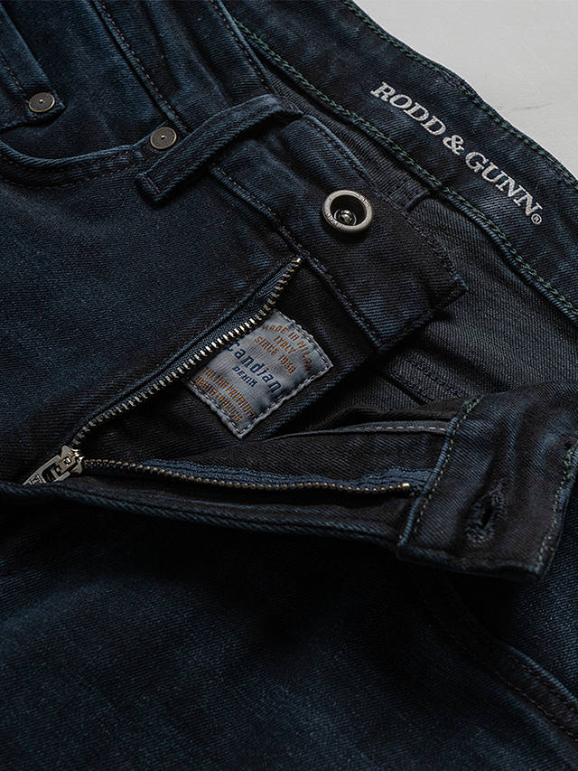 Rodd & Gunn Weston Straight Fit Italian Denim Jeans, Dark Blue at John ...