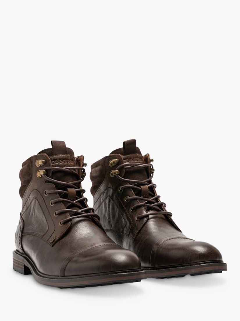 Rodd Gunn Dunedin Leather Military Boots Chocolate Wash at John