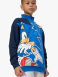 Angel & Rocket Kids' Sonic Graphic Quart Zip Sweatshirt, Blue, Blue
