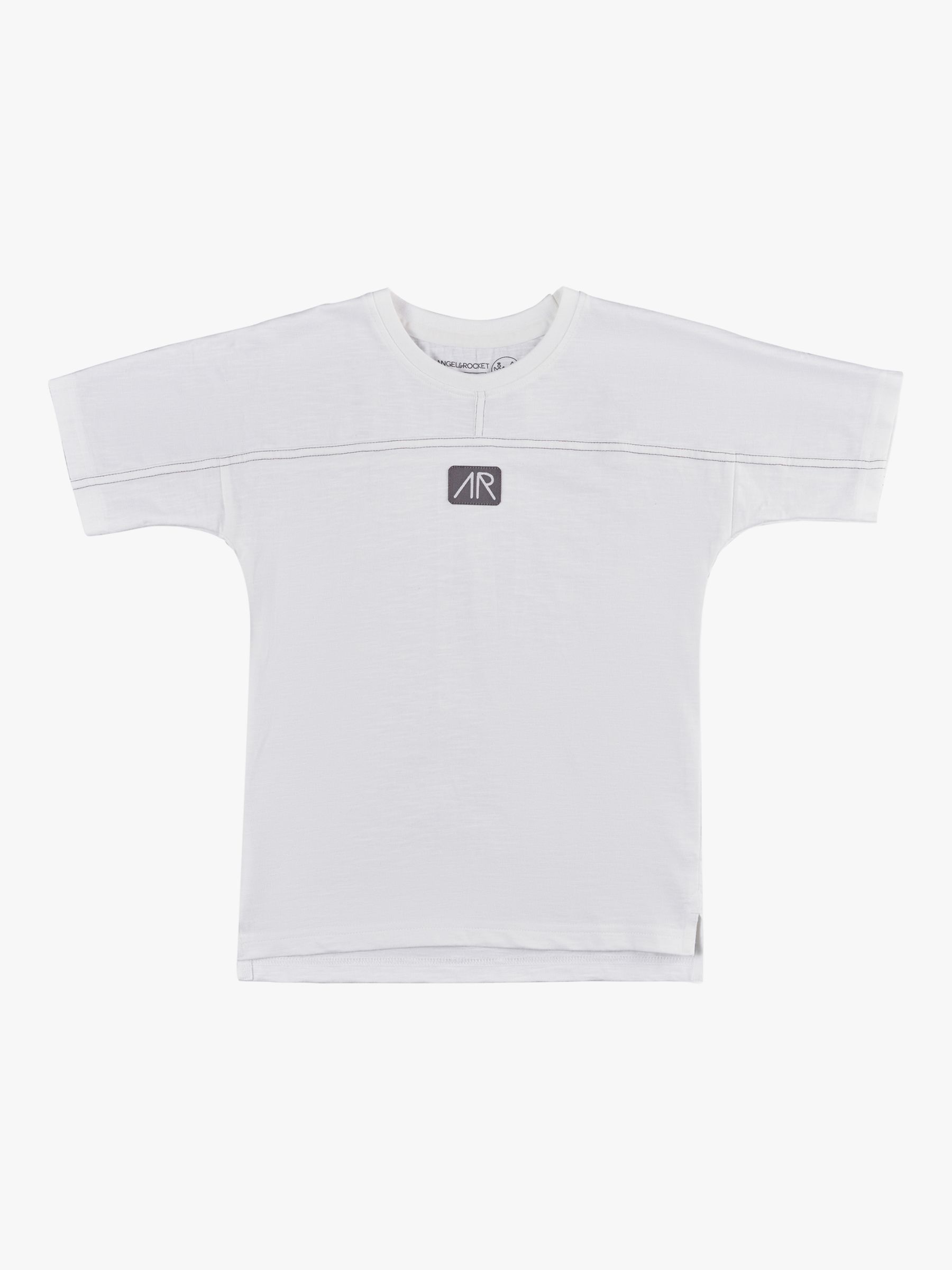 Angel & Rocket Kids' Evan Cotton Slub T-Shirt, White