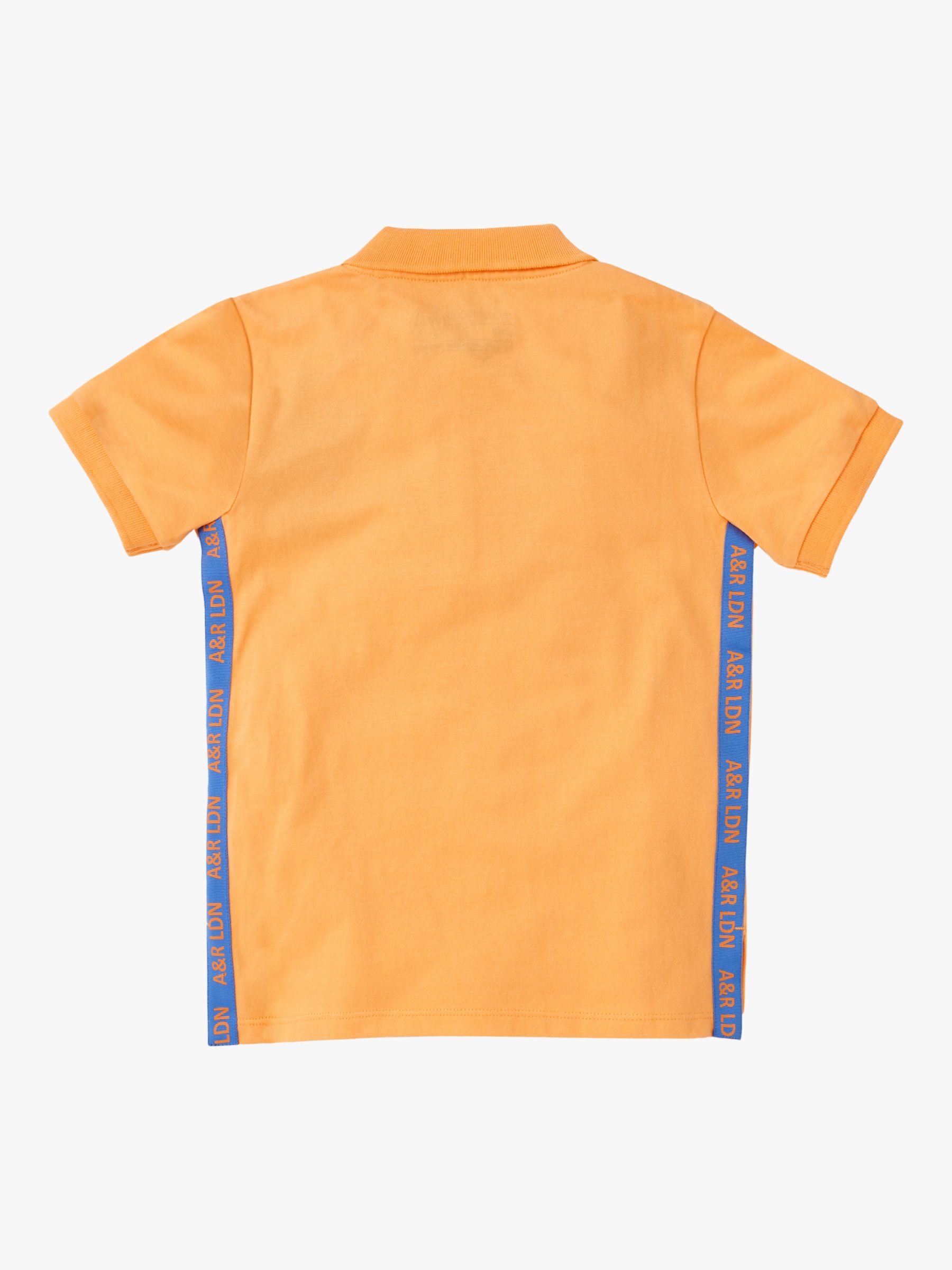 Buy Angel & Rocket Kids' Zip Neck Polo Shirt, Orange Online at johnlewis.com