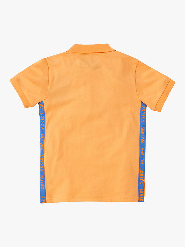 Angel & Rocket Kids' Zip Neck Polo Shirt, Orange