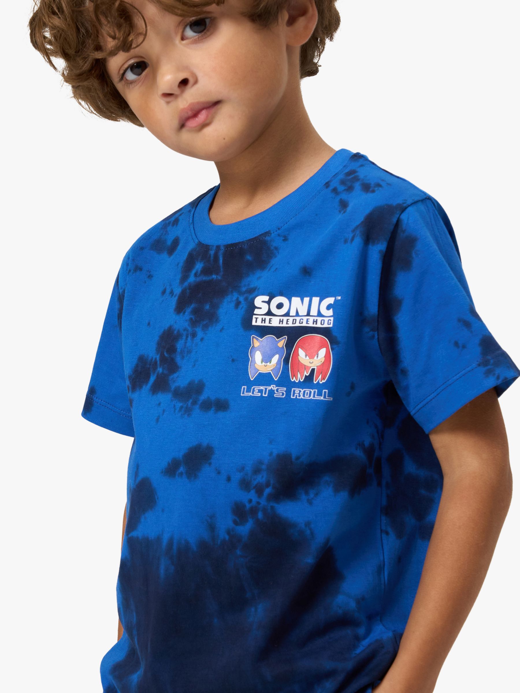 Buy Angel & Rocket Sonic the Hedgehog Graphic Tie Dye T-Shirt, Blue Online at johnlewis.com