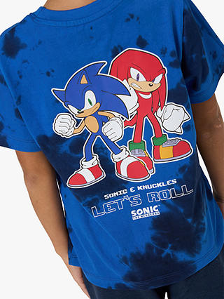 Angel & Rocket Sonic the Hedgehog Graphic Tie Dye T-Shirt, Blue