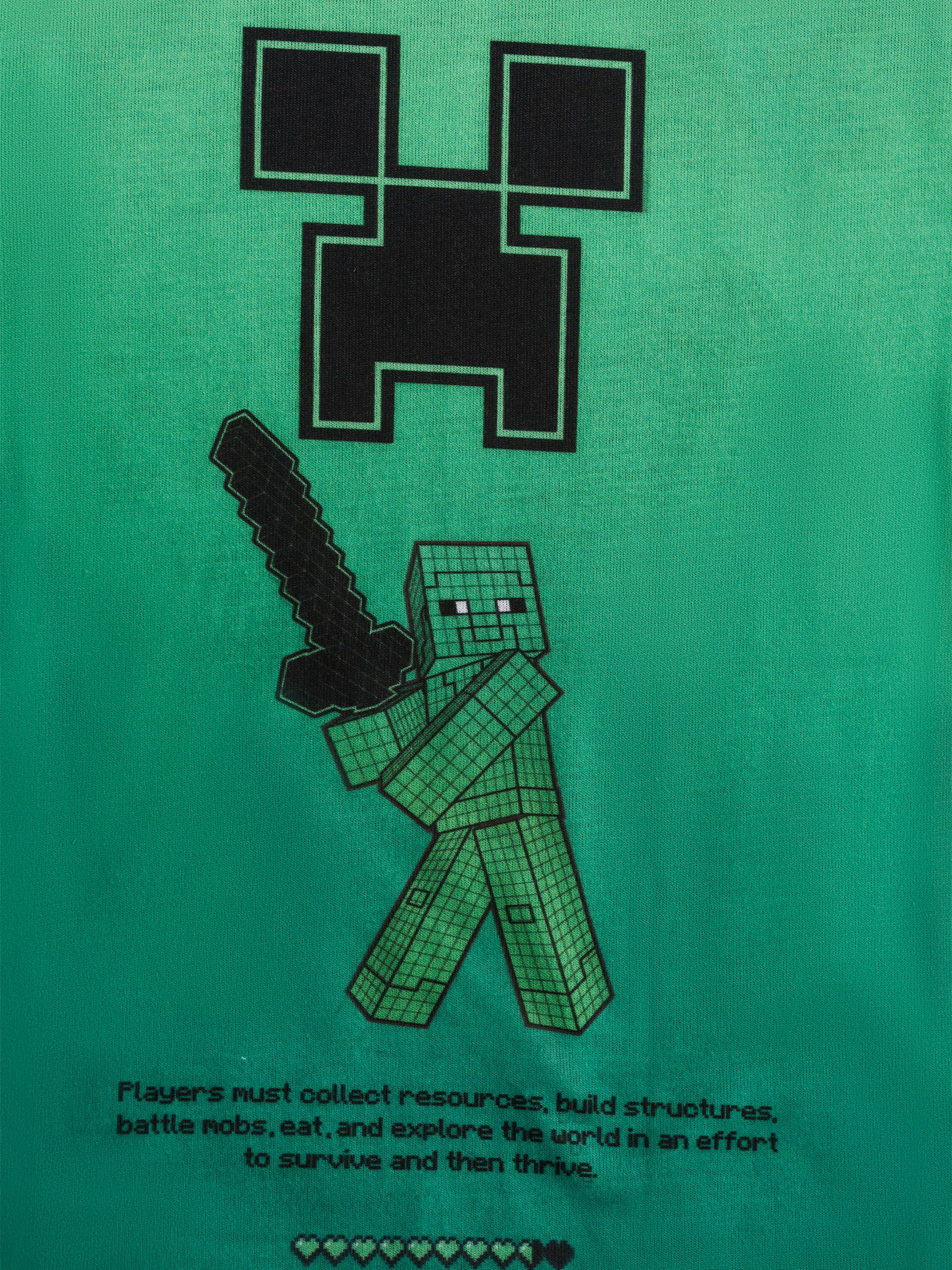 Buy Angel & Rocket Kids'  Minecraft Graphic T-Shirt, Green Online at johnlewis.com