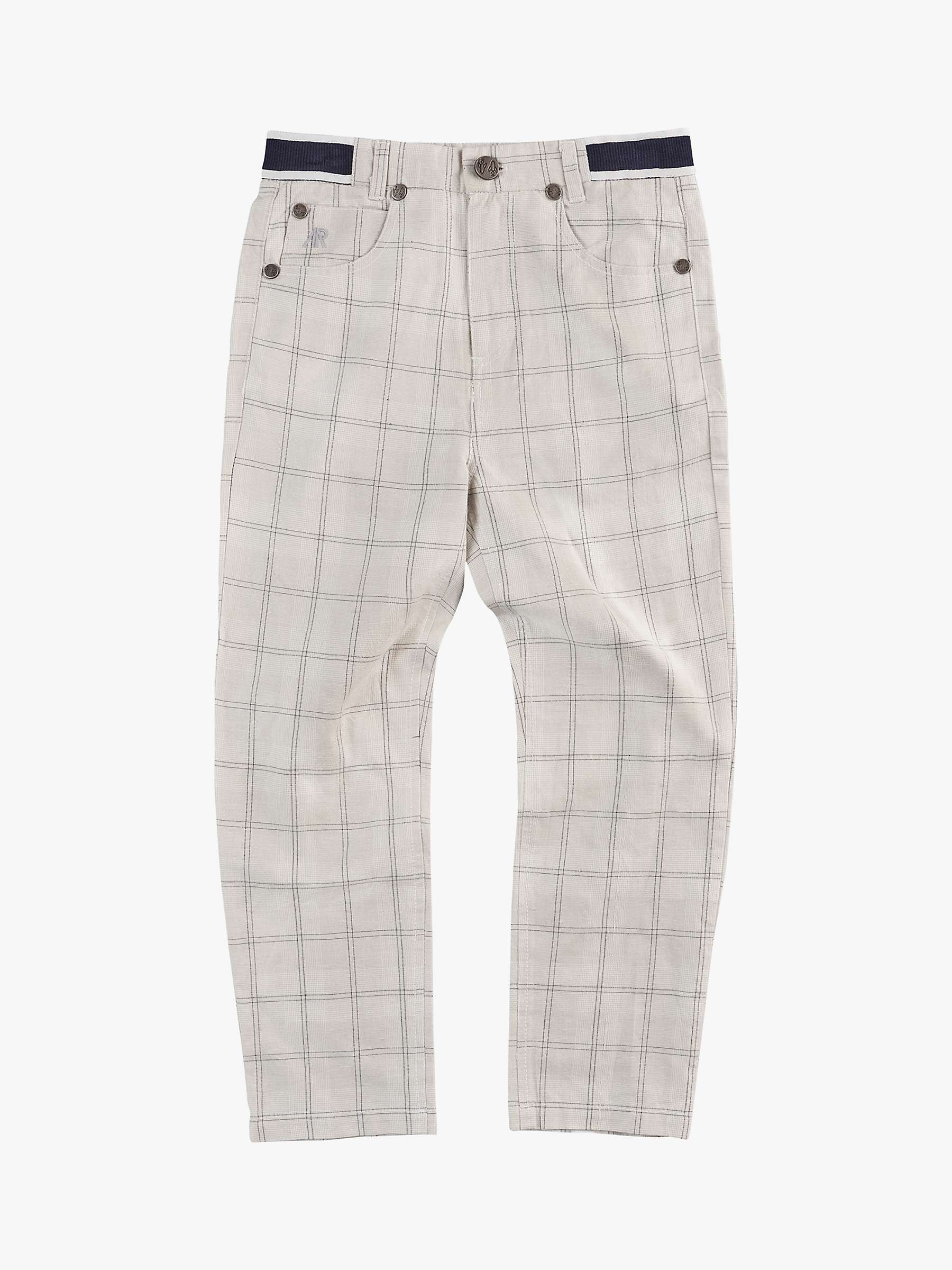Buy Angel & Rocket Kids' Emerson Check Trousers, Grey Online at johnlewis.com