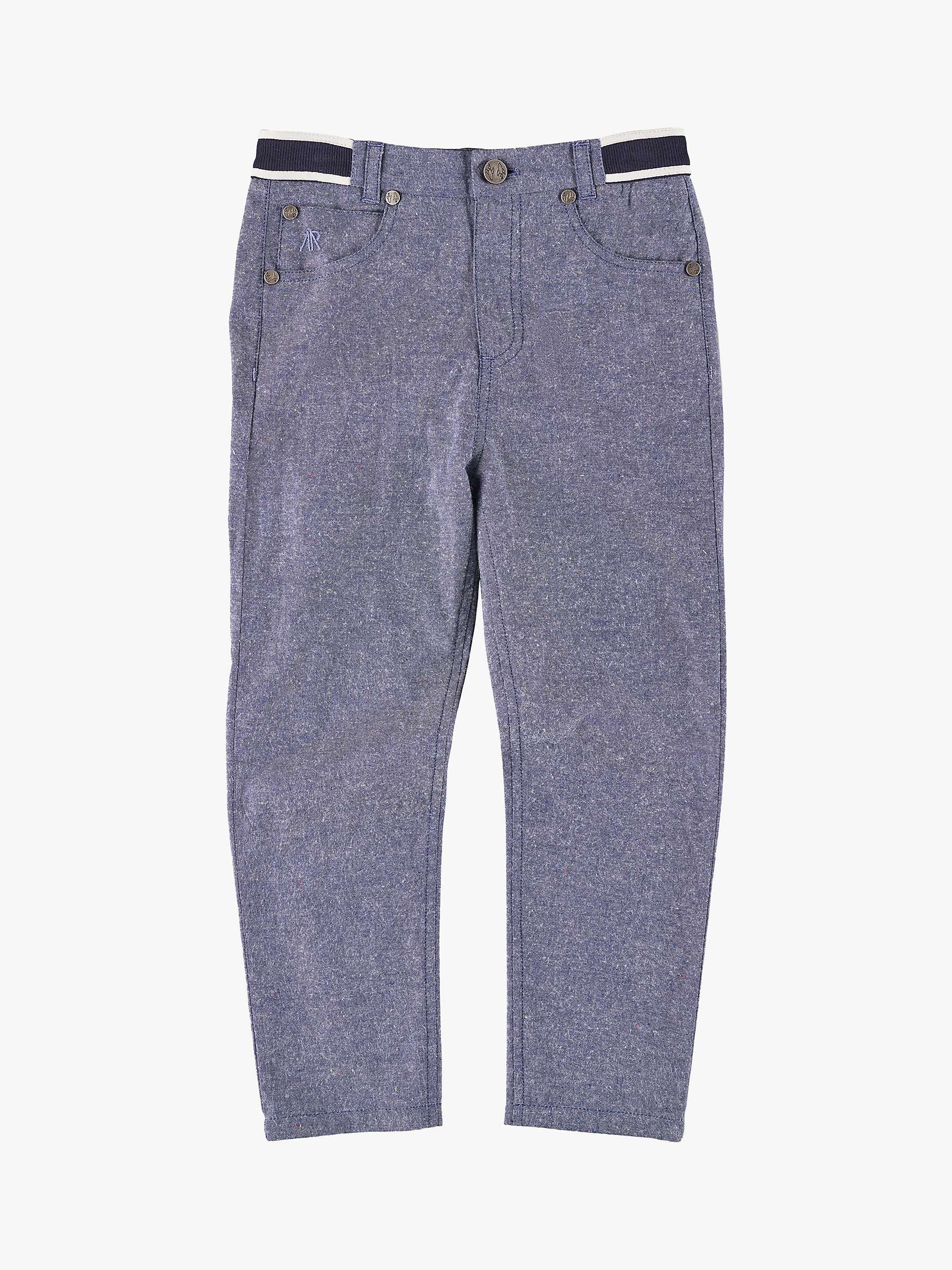 Buy Angel & Rocket Kids' Lorenzo Chambray Trousers, Blue Online at johnlewis.com