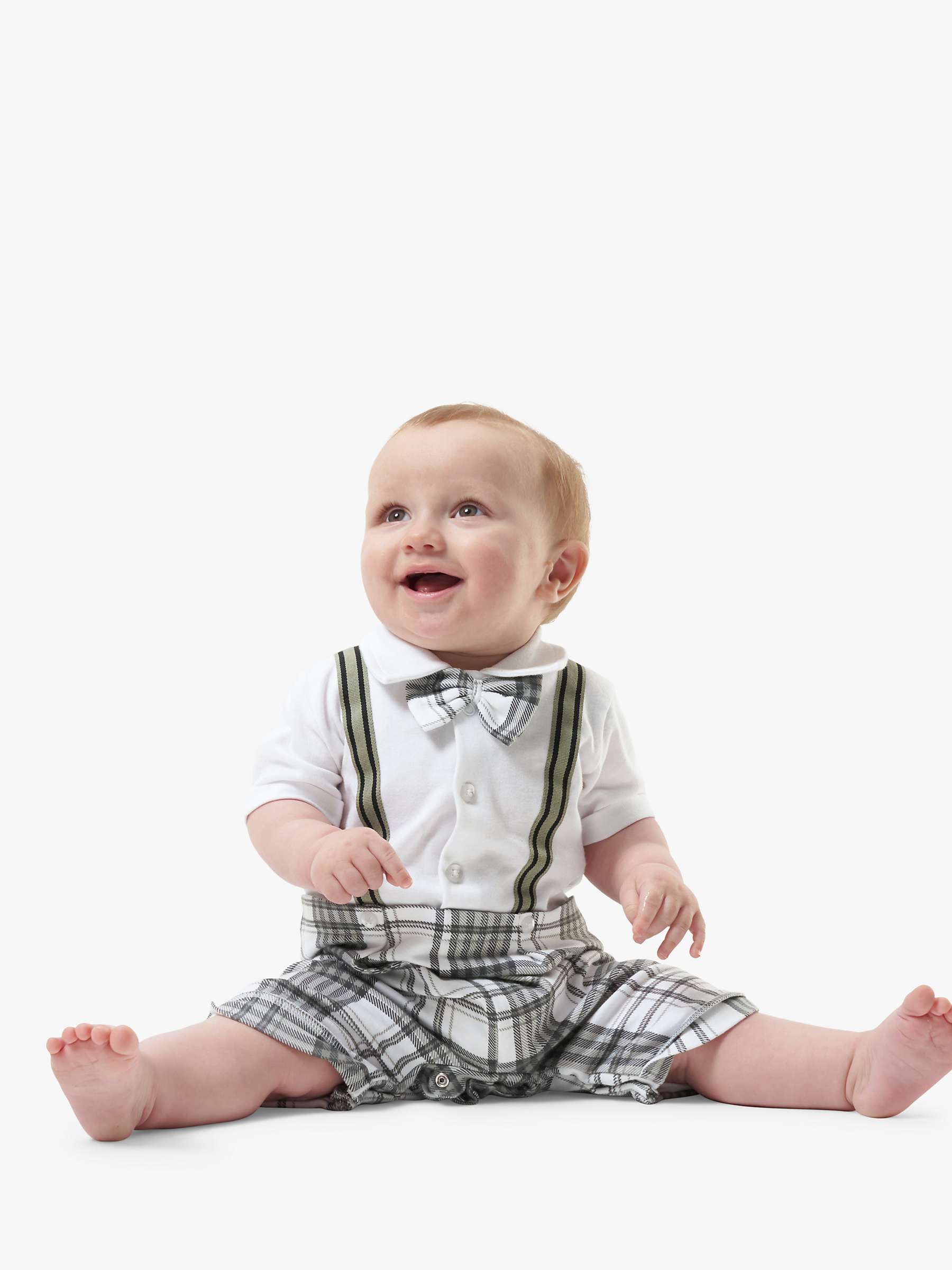 Buy Angel & Rocket Baby Rowen Smart Bow Tie Set, Grey/White Online at johnlewis.com