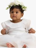 Angel & Rocket Baby Gracie Frill Collar Tie Sash Dress, Cream
