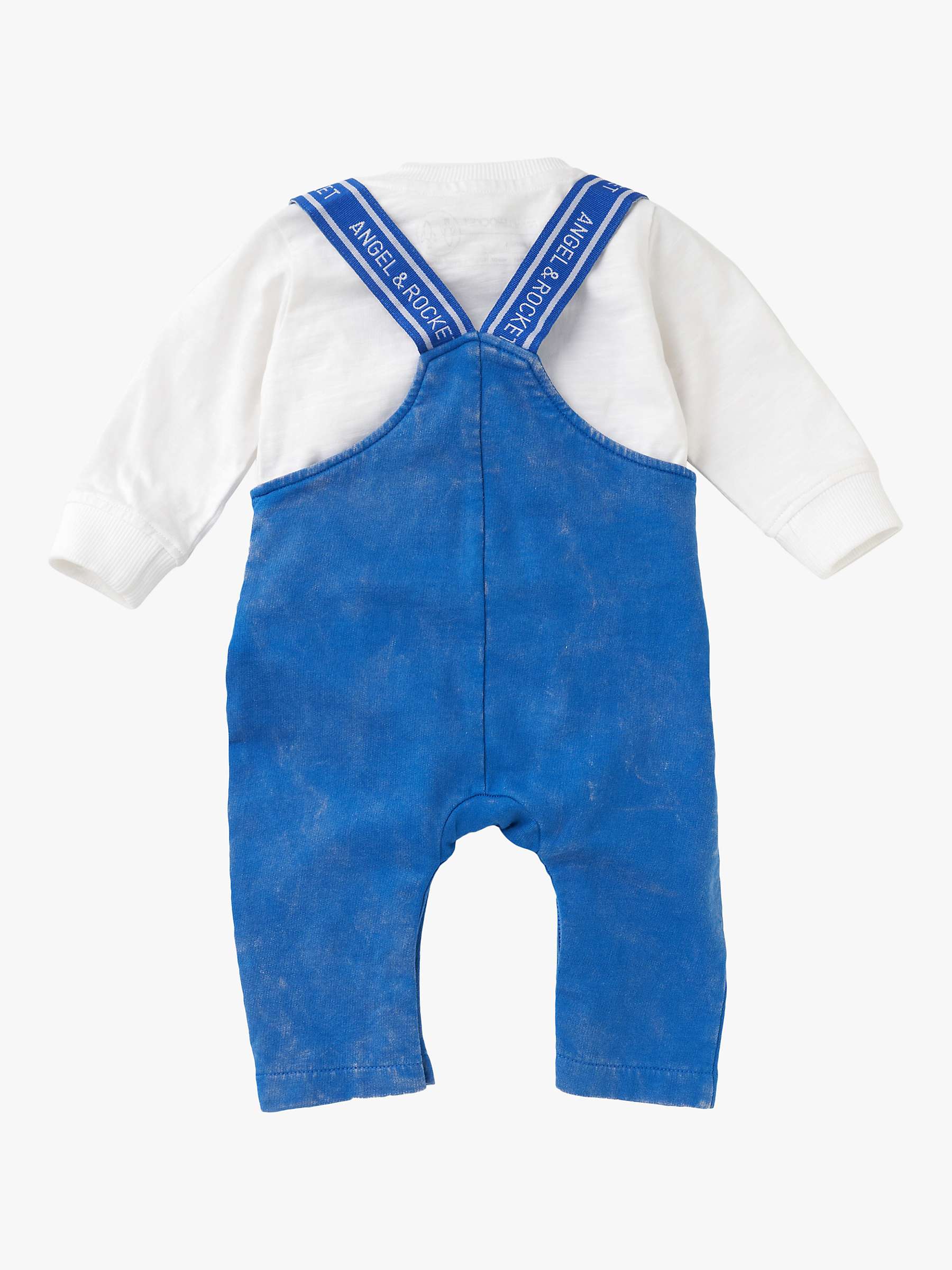 Buy Angel & Rocket Baby Ezra Dungaree & Long Sleeve T-Shirt Set, Blue Online at johnlewis.com