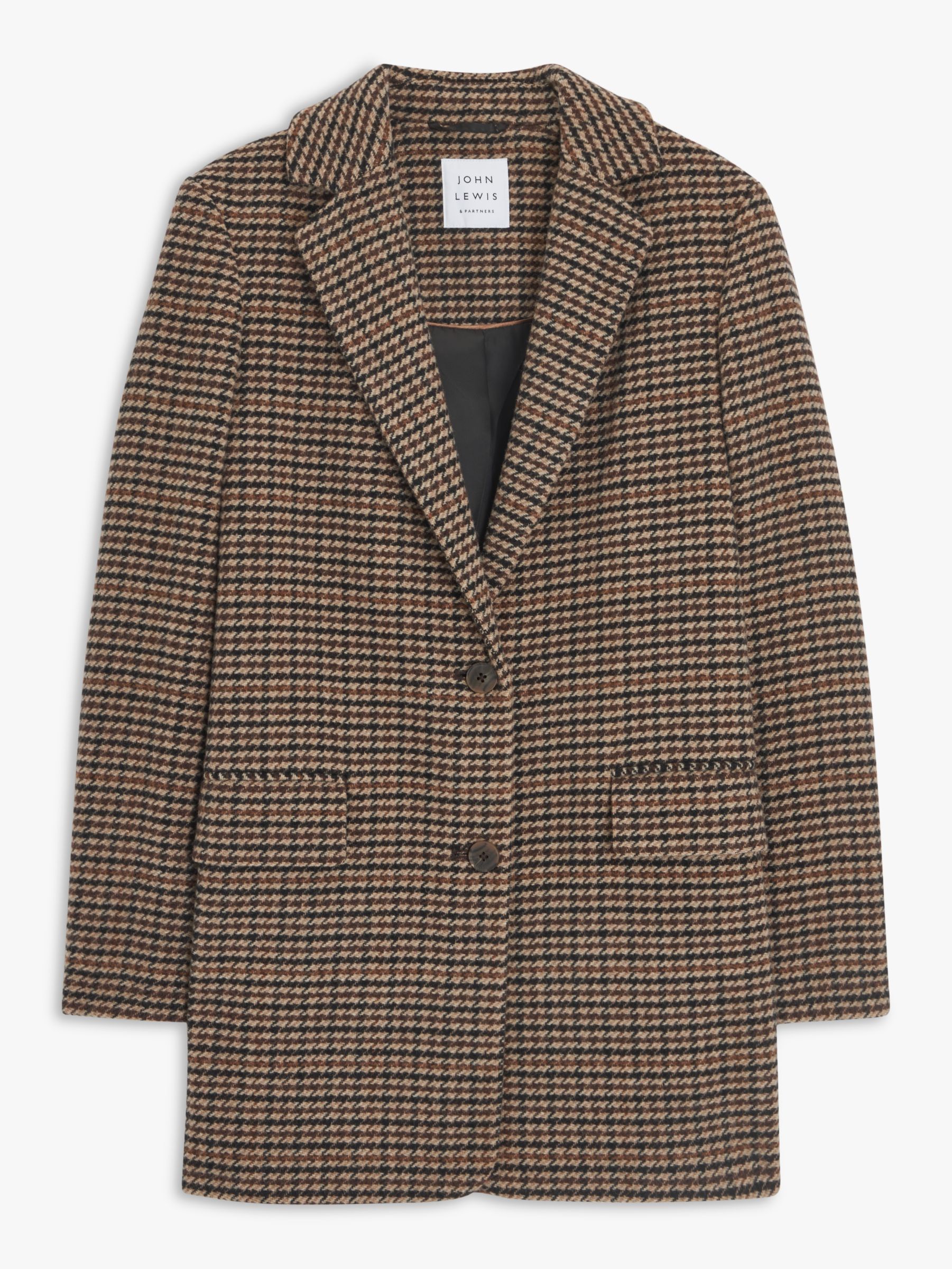 John Lewis Checked Blazer, Natural at John Lewis & Partners