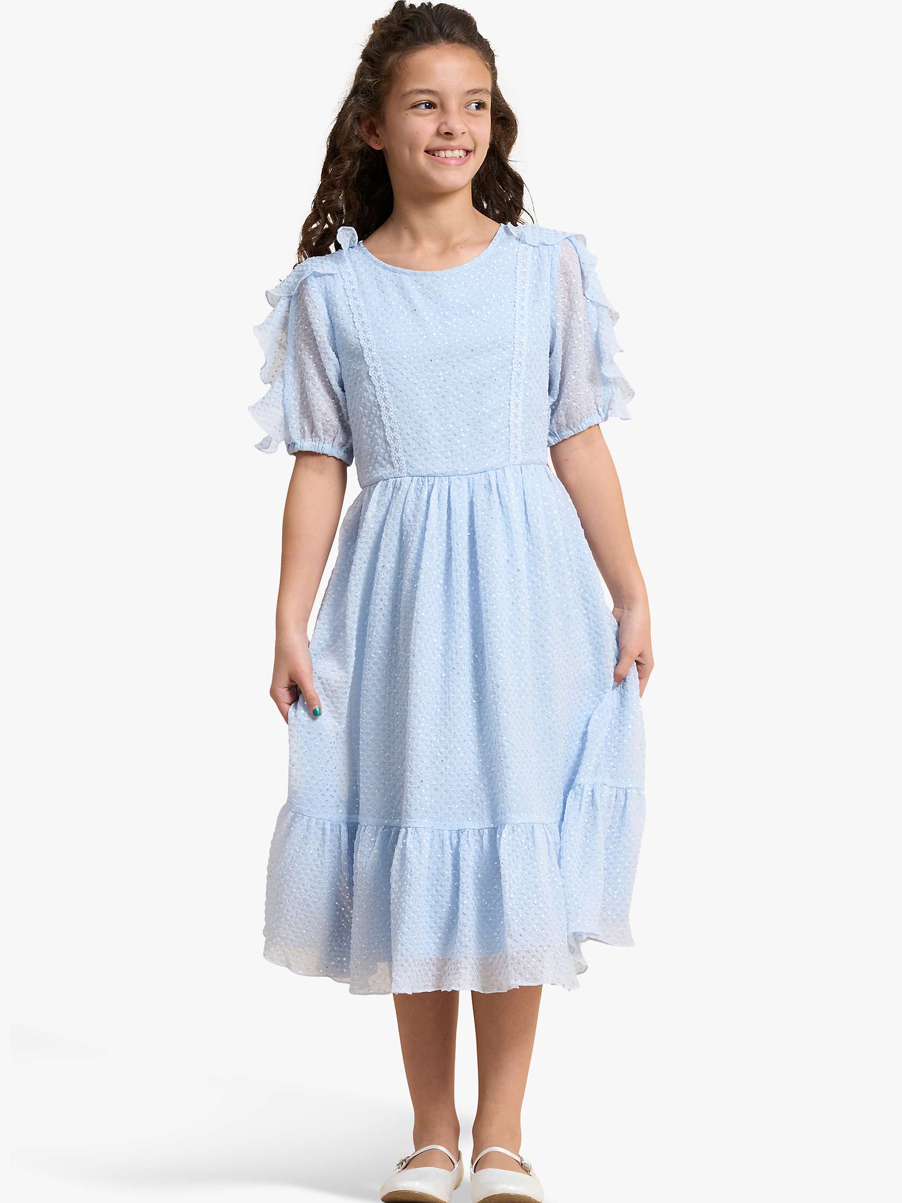 Buy Angel & Rocket Kids' Boho Midi Dress, Blue Online at johnlewis.com