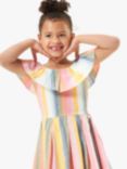 Angel & Rocket Kids' Elsie Rainbow Stripe Sundress, Orange, Orange