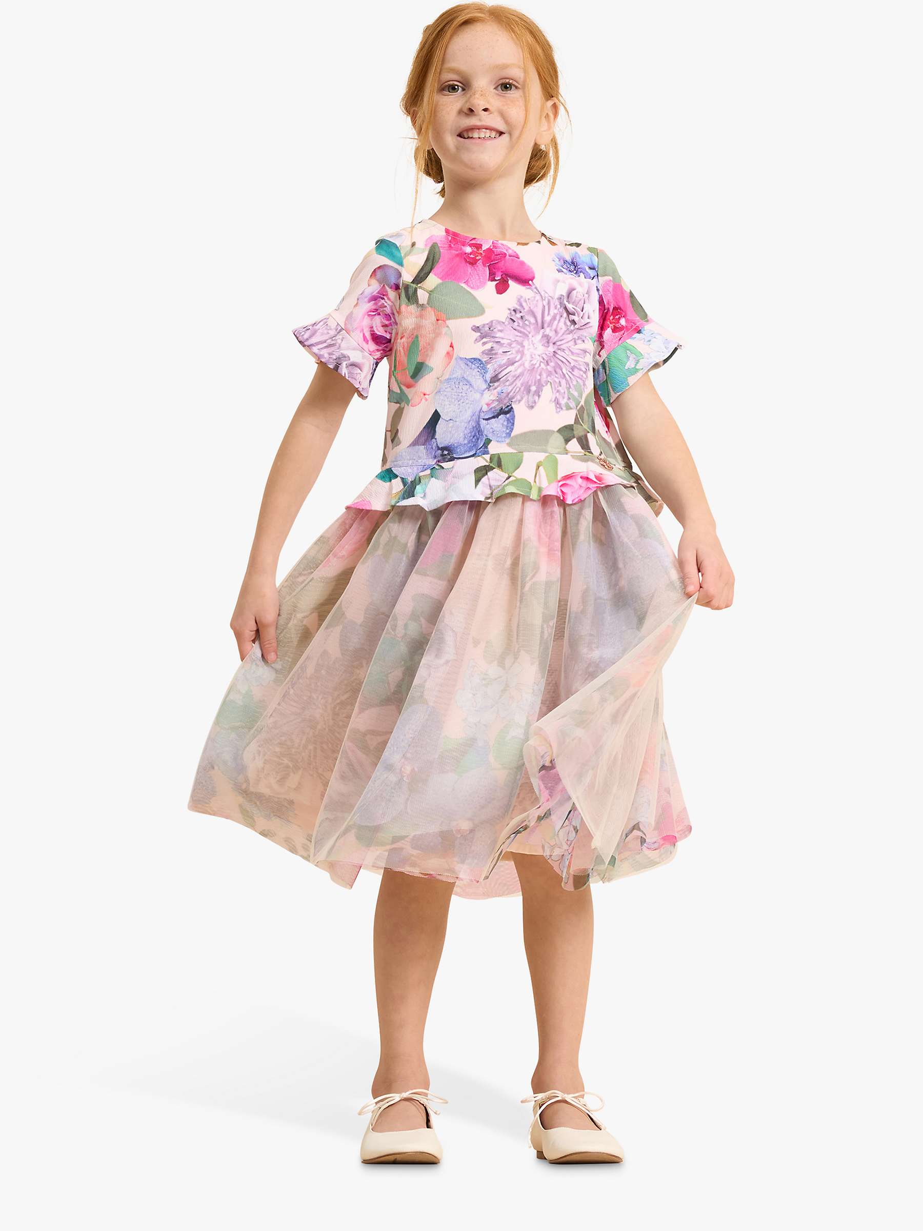 Buy Angel & Rocket Kids' Azalea Floral Ballerina Dress, Pink Online at johnlewis.com