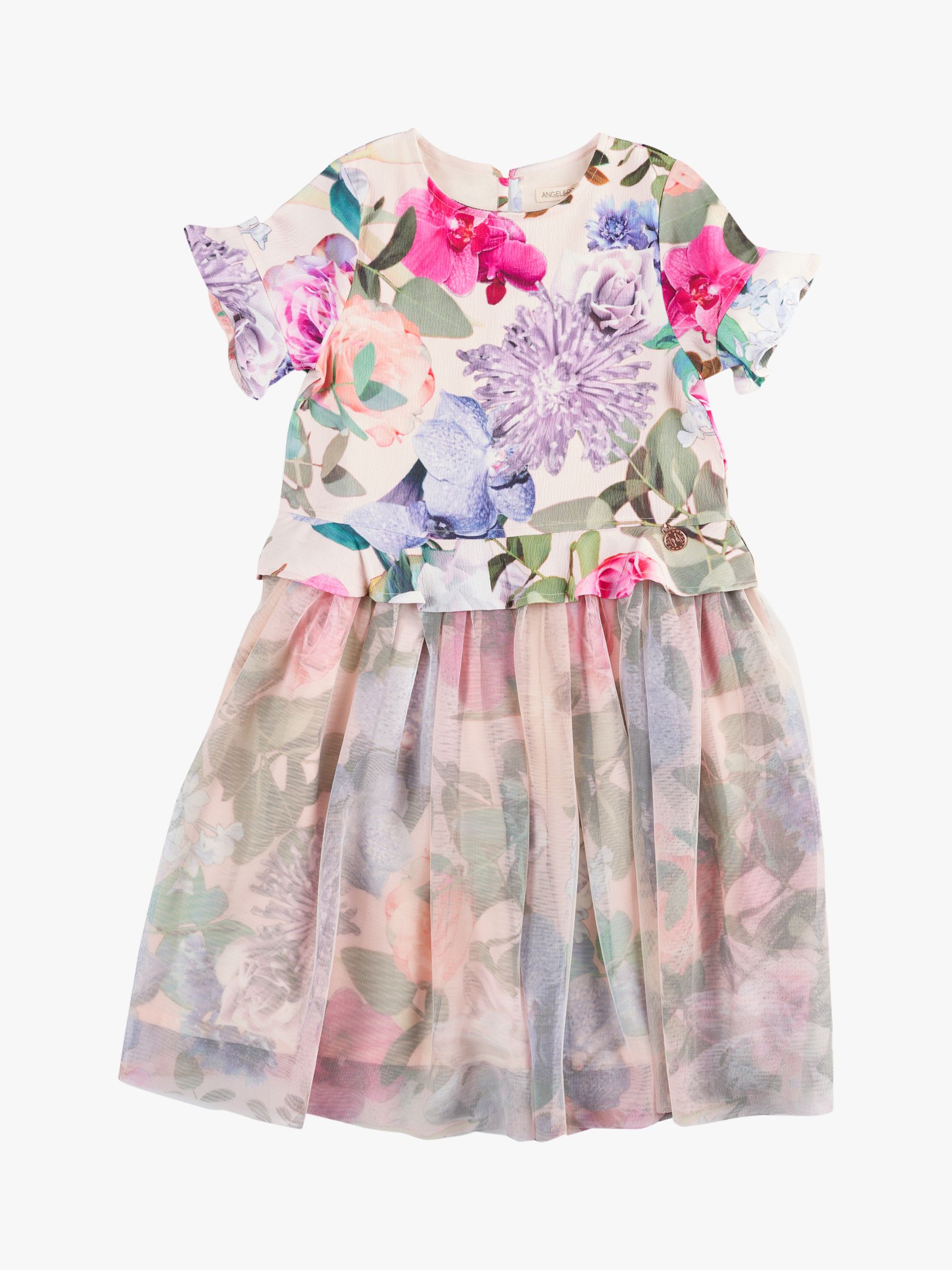 Angel & Rocket Kids' Azalea Floral Ballerina Dress, Pink, 2 years