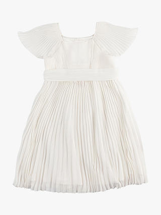 Angel & Rocket Kids' Camille Pleated Georgette Dress, White