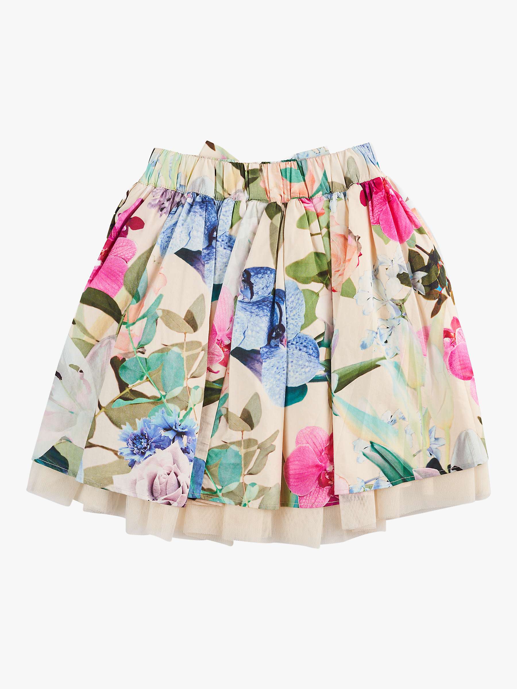Buy Angel & Rocket Kids' Darcy Printed Layered Skirt, Nude/Multi Online at johnlewis.com