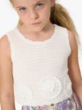 Angel & Rocket Kids' Crochet Vest Top, White, White