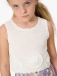 Angel & Rocket Kids' Crochet Vest Top, White