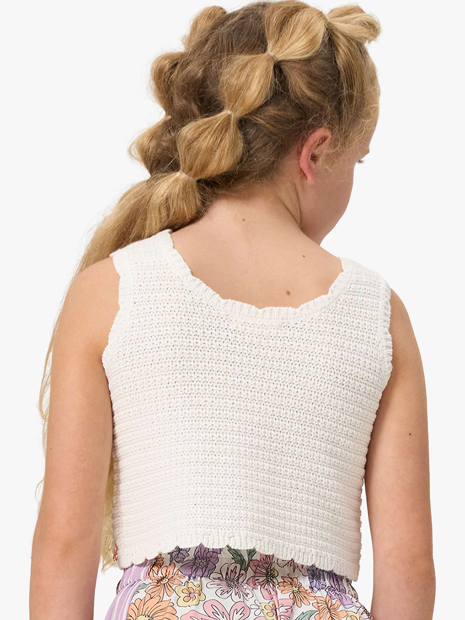 Buy Angel & Rocket Kids' Crochet Vest Top, White Online at johnlewis.com