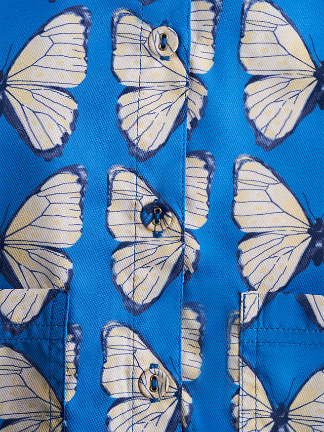 Angel & Rocket Bea Woven Butterfly Shirt, Blue