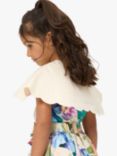 Angel & Rocket Kids' Darcy Cape Collar Woven Print Top, Nude/Multi