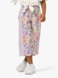Angel & Rocket Kids' Patti Printed Wide Leg Trousers, Purple Floral