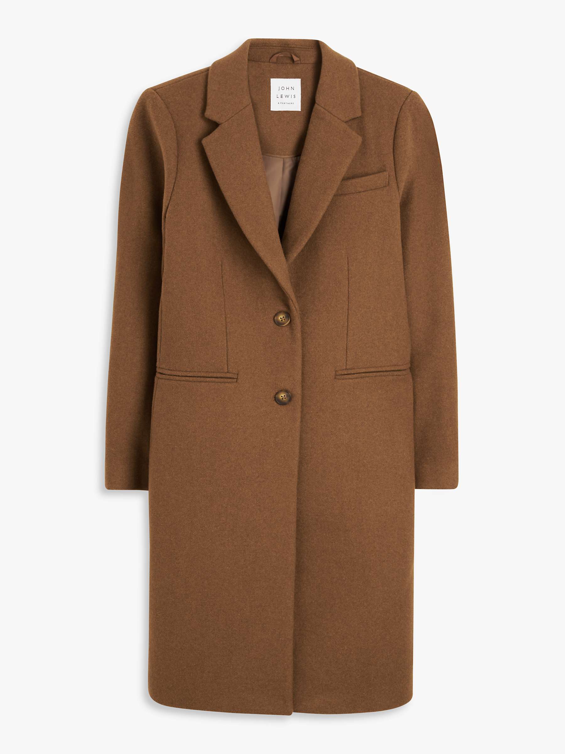 Buy John Lewis Wool Blend Crombie Overcoat Online at johnlewis.com