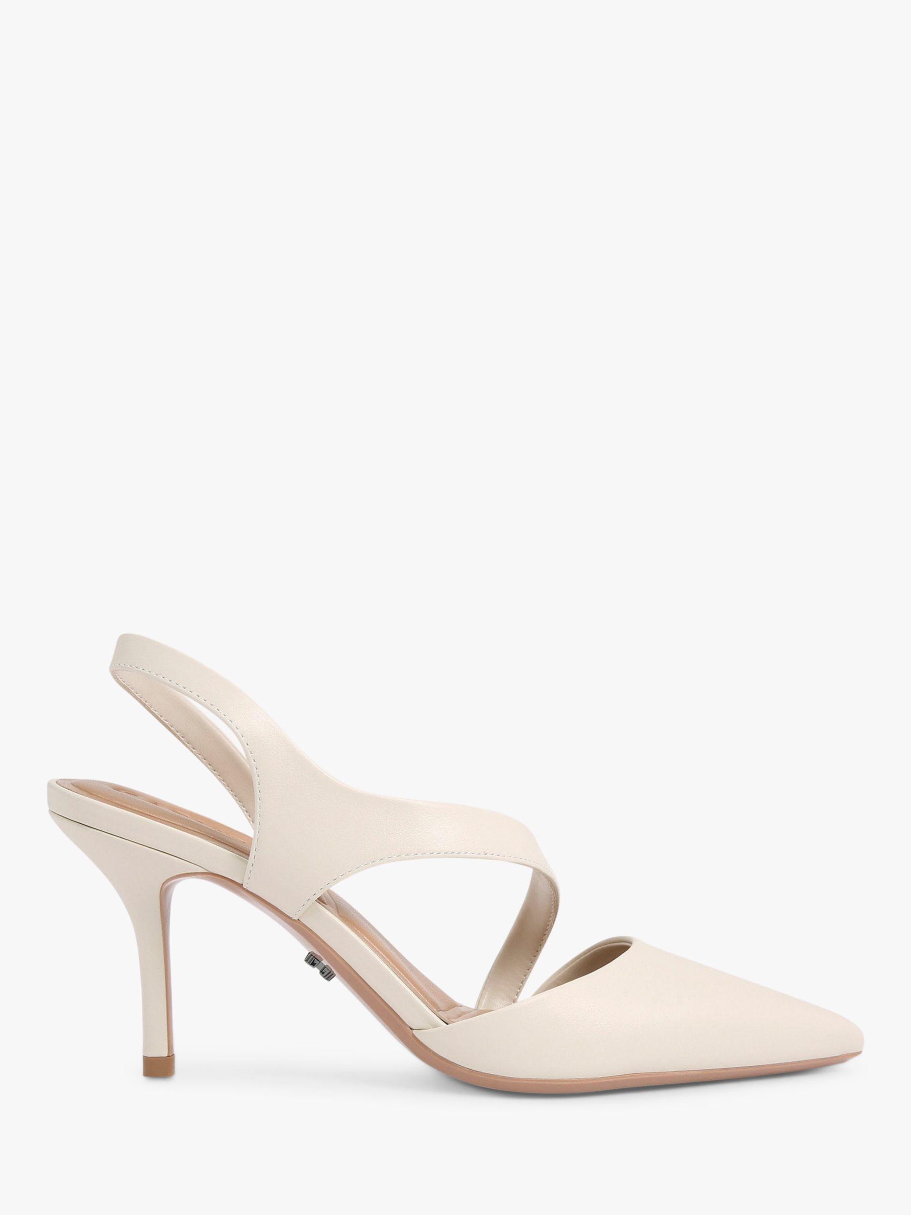 Carvela Symmetry Leather Court Shoes, Natural Putty