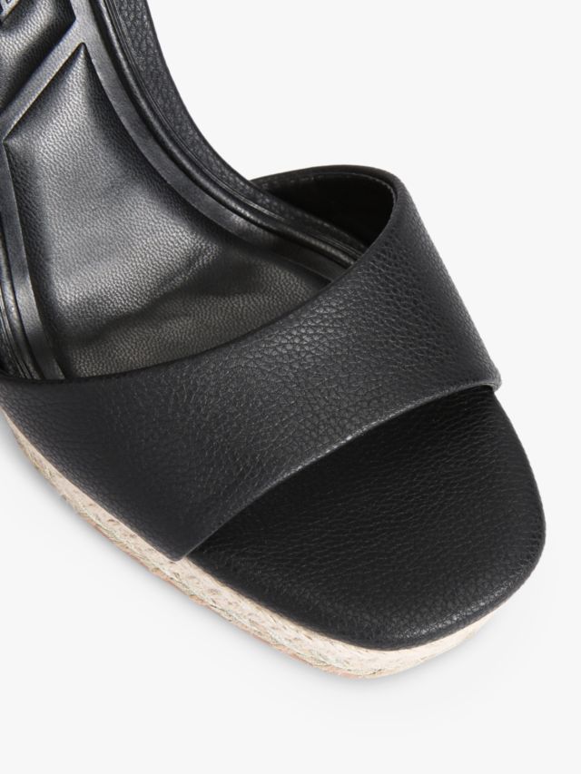 Carvela black wedge discount sandals