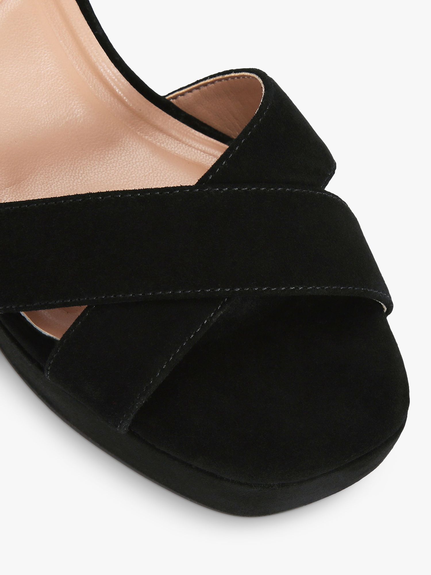 Carvela Serafina Platform Heel Sandals, Black at John Lewis & Partners