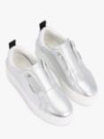 Carvela Connected Leather Platform Trainers, Silver