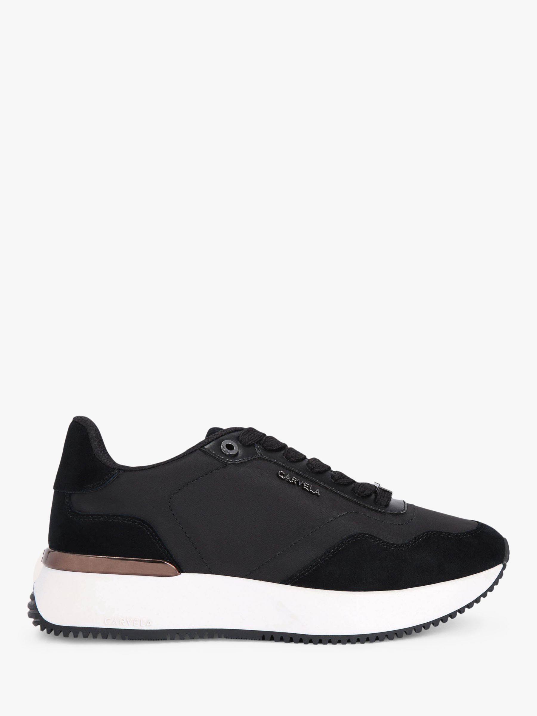 Carvela Flare Trainers, Black at John Lewis & Partners